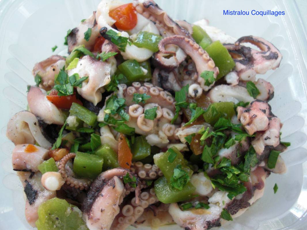 Salade de poulpes maison sur Marseille